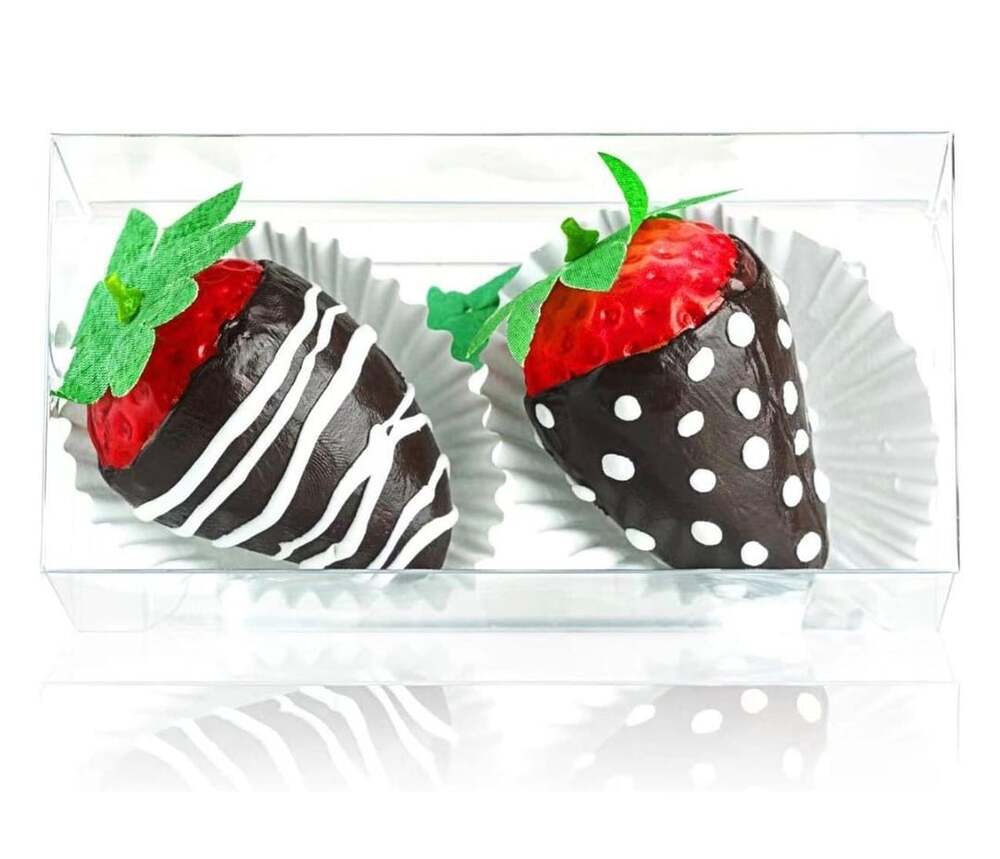 Clear Plastic Chocolate Covered Strawberries Boxes 48 Pack